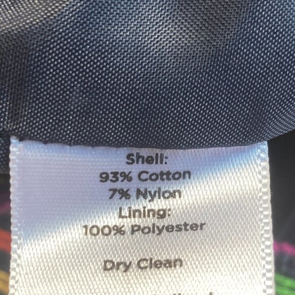 Talbots SZ 10 Navy Multi Stripe Pencil Skirt Office Capsule Wardrobe Timeless - Picture 5 of 5